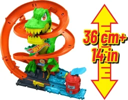 مجموعة لعب محطة إطفاء تي-ريكس من مدينة هوت ويلز Hot Wheels City T-Rex Fire Station Playset