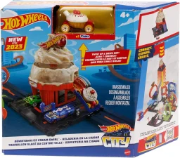 مجموعة لعب مدينة هوت ويلز "متجر الآيس كريم" Hot Wheels City Ice Cream Shop Playset