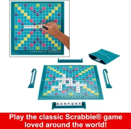 لعبة الألواح الكلاسيكية "سكرابل" - النسخة الإنجليزية Scrabble Classic Board Game - English