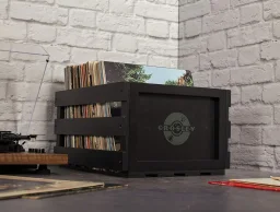 صندوق تخزين الأسطوانات من "كروسلي" - لون أسود Crosley Record Storage Crate - Black