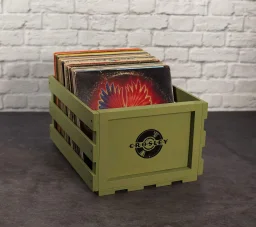 صندوق تخزين الأسطوانات من "كروسلي"  - لون أخضر مريمي Crosley Record Storage Crate - Sage