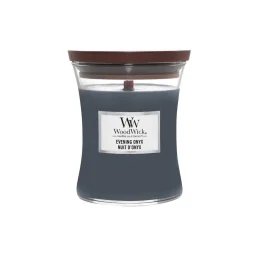 شمعة "وود ويك" (WoodWick) متوسطة بتصميم الساعة الرملية - أونيكس المساء WoodWick Hourglass Medium Candle - Evening Onyx