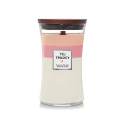 شمعة "وود ويك" (WoodWick) ثلاثية الطبقات (Trilogy) كبيرة - بستان الأزهار WoodWick Trilogy Large Candle - Blooming Orchard