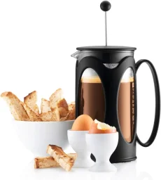 ماكينة تحضير قهوة "بودوم كينيا" بنظام المكبس الفرنسي  سعة 350 مل - لون أسود Bodum Kenya French Press Coffee Maker 350ml - Black