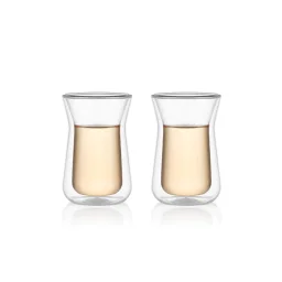 طقم أكواب (استكانة) "بودوم ميتيور" بجدار مزدوج سعة 100 مل - قطعتان Bodum Melior Double Wall Istikana Glass 100ml - 2-Piece Set