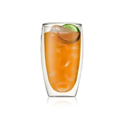 طقم أكواب "بودوم بافينا" بجدار مزدوج سعة 450 مل - قطعتان Bodum Pavina Double Wall Glass 450ml - 2-Piece Set