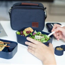 صندوق غداء "أومامي" قابل للتكديس (Nestable Bento Box) - لون كحلي Umami Nestable Bento Box - Navy Blue