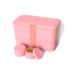 صندوق غداء "أومامي" قابل للتكديس (Nestable Bento Box) - لون وردي مرجاني Umami Nestable Bento Box - Coral Pink