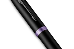 باركر (IM Professional Vibrant Rings) قلم حبر سائل - أسود مع حلقة بنفسجية (Amethyst Purple) - 2172949 PARKER IM Professional Vibrant Rings Fountain Pen - Black with Amethyst Purple Ring - 2172949