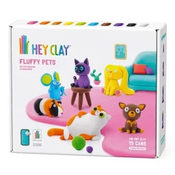 هي كلاي - حيوانات أليفة منفوشة (فلَفي بيتس)، 15 علبة Hey Clay Fluffy Pets, 15 cans