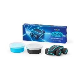 هي كلاي - سيارة سايبر الزرقاء، سلسلة "موتورز"، علبتان HEY CLAY - Blue Cyber Car, series Motors, 2 cans