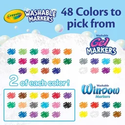 كرايولا - 64 قلم تلوين عريض الخط قابل للغسل Crayola 64 Ct Broad Line Washable Markers