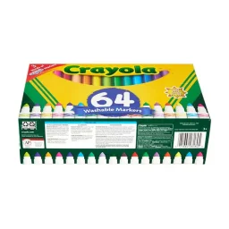 كرايولا - 64 قلم تلوين عريض الخط قابل للغسل Crayola 64 Ct Broad Line Washable Markers