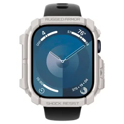 حافظة حماية سبيجن روغد آرمور لساعة آبل إصدار السلسلة 10 مقاس 42 ملم - بيج ديون Spigen Apple Watch Series 10 42mm Rugged Armor Case - Dune Beige
