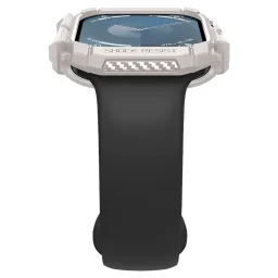 حافظة حماية سبيجن روغد آرمور لساعة آبل إصدار السلسلة 10 مقاس 42 ملم - بيج ديون Spigen Apple Watch Series 10 42mm Rugged Armor Case - Dune Beige