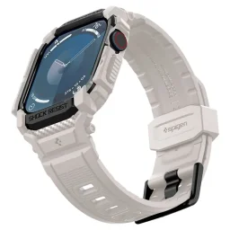 حافظة حماية سبيجن روغد آرمور برو لساعة آبل إصدار السلسلة 10 مقاس 42 ملم - بيج ديون Spigen Apple Watch Series 10 42mm Rugged Armor Pro Case - Dune Beige