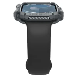 حافظة حماية سبيجن روغد آرمور لساعة آبل إصدار السلسلة 10 مقاس 46 ملم - رمادي داكن Spigen Apple Watch Series 10 46mm Rugged Armor Case - Dark Gray