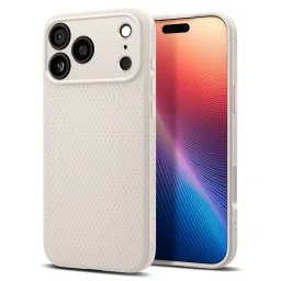 حافظة حماية سبيجن ليكويد إير لجهاز آيفون 17 برو - تيتانيوم طبيعي Spigen iPhone 17 Pro Liquid Air Case - Natural Titanium