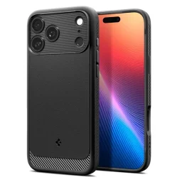 حافظة حماية سبيجن روغد آرمور ماغ فيت لجهاز آيفون 17 برو ماكس - أسود مطفي Spigen iPhone 17 Pro Max Rugged Armor MagFit Case - Matte Black
