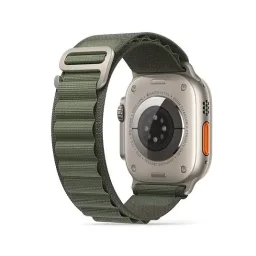 سوار ساعة أبل (سير) هايفن - لأبل ألترا 49 مم - نايلون لوب مقاس كبير - أخضر Hyphen Watch Strap - Apple Ultra 49mm - Nylon Loop Large - Green