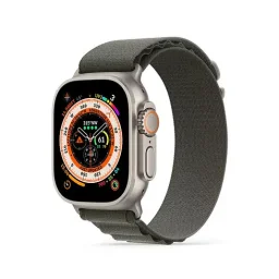 سوار ساعة أبل (سير) هايفن - لأبل ألترا 49 مم - نايلون لوب مقاس وسط - أخضر Hyphen Watch Strap - Apple Ultra 49mm - Nylon Loop Medium - Green