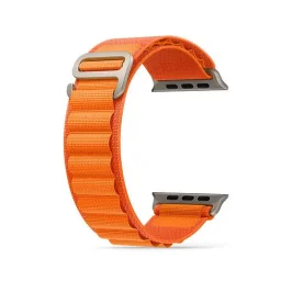 سوار ساعة أبل (سير) هايفن - لأبل ألترا 49 مم - نايلون لوب مقاس وسط - برتقالي Hyphen Watch Strap - Apple Ultra 49mm - Nylon Loop Medium - Orange