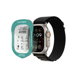 لاصق حماية شاشة زجاجي لساعة أبل هايفن مع أدوات تركيب - ألترا 2/ألترا (49 مم) Hyphen Apple Watch Tempered Glass with Applicator - Ultra2/Ultra (49mm)