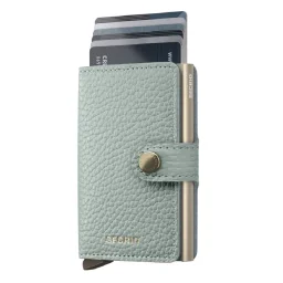 محفظة بطاقات سيكريد ميني واليت بيبل - أخضر بحري Secrid Miniwallet Pebble Sea Green