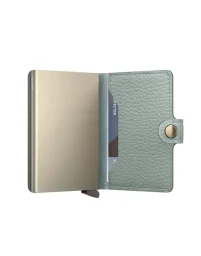 محفظة بطاقات سيكريد ميني واليت بيبل - أخضر بحري Secrid Miniwallet Pebble Sea Green