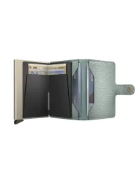 محفظة بطاقات سيكريد ميني واليت بيبل - أخضر بحري Secrid Miniwallet Pebble Sea Green