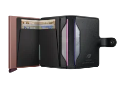 محفظة بطاقات سيكريد ميني واليت ميروم - أسود وردي Secrid Miniwallet Mirum Black-Rose
