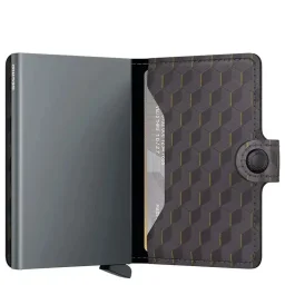 محفظة بطاقات سيكريد ميني واليت أوبتيكال - رمادي أصفر Secrid Miniwallet Optical Grey-Yellow