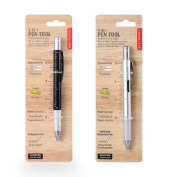 كيكر لاند قلم متعدد المهام 4 في 1 Kikkerland 4-in-1 Pen Tool