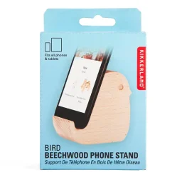 كيكر لاند حامل هاتف خشبي على شكل طائر Kikkerland Bird Beechwood Phone Stand