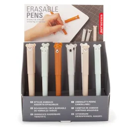 كيكر لاند أقلام حيوانات قابلة للمسح Kikkerland Erasable Animal Pens