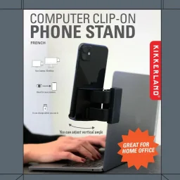 كيكر لاند حامل هاتف مشبك للكمبيوتر Kikkerland Computer Clip-On Phone Stand