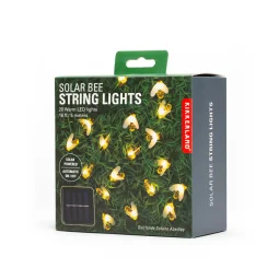 كيكر لاند شريط إضاءة LED على الطاقة الشمسية شكل نحلة Kikkerland Solar Bee String Lights