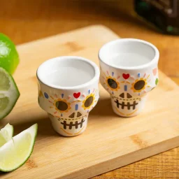 كيكر لاند كؤوس مشروب شوغار سكال Kikkerland Sugar Skull Shot Glasses