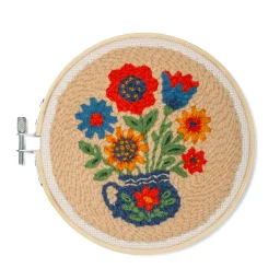 كيكر لاند إبرة نفش باقة أزهار Kikkerland Flower Bouquet Punch Needle