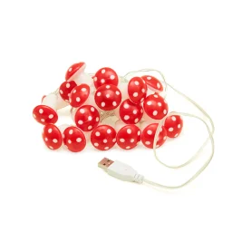 كيكر لاند شريط إضاءة LED بـ 20 فطرًا Kikkerland 20 Mushroom LED String Lights