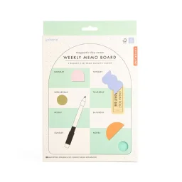 كيكر لاند لوحة ملاحظات أسبوعية مغناطيسية للمسح الجاف Kikkerland Magnetic Dry Erase Weekly Memo Board