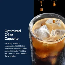 أكواب ديلونجي للقهوة الباردة بجدار مزدوج سعة 220 مل - طقم من قطعتين De'Longhi Double Wall Cold Brew Glasses 220ml - Set of 2