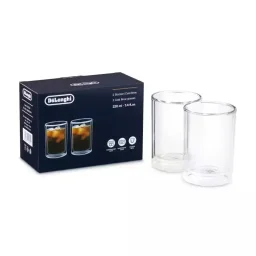أكواب ديلونجي للقهوة الباردة بجدار مزدوج سعة 220 مل - طقم من قطعتين De'Longhi Double Wall Cold Brew Glasses 220ml - Set of 2