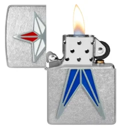 زيبو ولاعة باتريوتيك ستار إمبليم ستريت كروم مضادة للرياح Zippo Patriotic Star Emblem Street Chrome Windproof Lighter