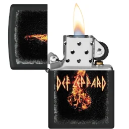 زيبو ولاعة ديف ليبارد بلاك مات مضادة للرياح Zippo Def Leppard Black Matte Windproof Lighter