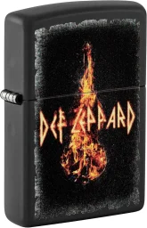 زيبو ولاعة ديف ليبارد بلاك مات مضادة للرياح Zippo Def Leppard Black Matte Windproof Lighter