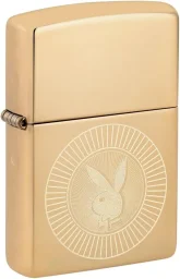 زيبو ولاعة بلاي بوي براشد كروم مضادة للرياح Zippo Playboy Brushed Chrome Windproof Lighter