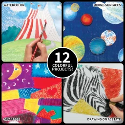 سكيلماتيكس مجموعة أعمال يدوية لفن الوخز بألوان الشمع Skillmatics Poke-in Art Crayon Art Craft Kit