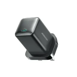 جويروم شاحن حائط UK JR-TCF23 بقوة 25 واط مع كابل USB-C بطول 1 متر - أسود Joyroom JR-TCF23 25W UK Wall Charger with 1m USB-C Cable - Black
