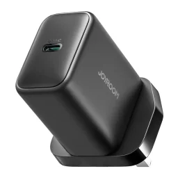 جويروم شاحن حائط UK USB-C GaN JR-TCG13 بقوة 45 واط مع كابل USB-C بقوة 60 واط - أسود Joyroom JR-TCG13 45W GaN UK USB-C Wall Charger with 60W USB-C Cable - Black